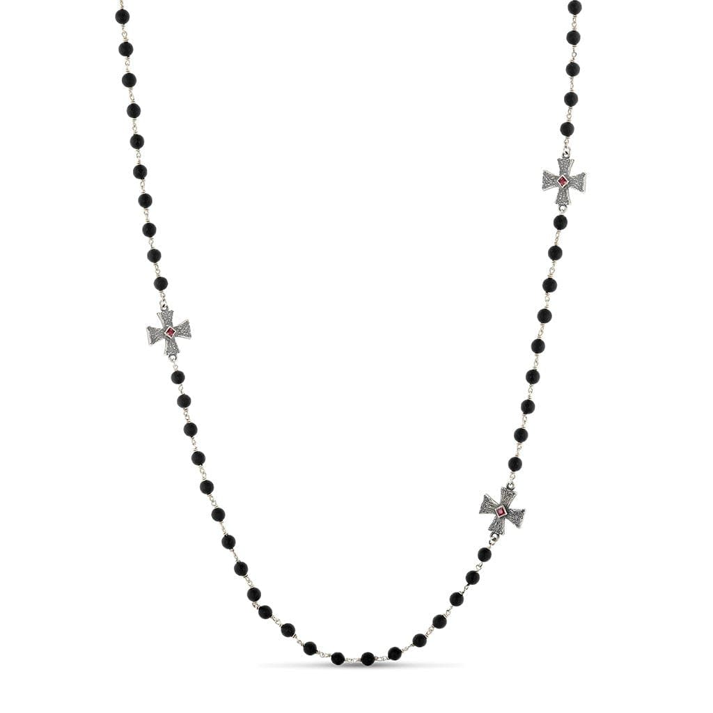 ruby faceted onyx necklace relics of virtue,
