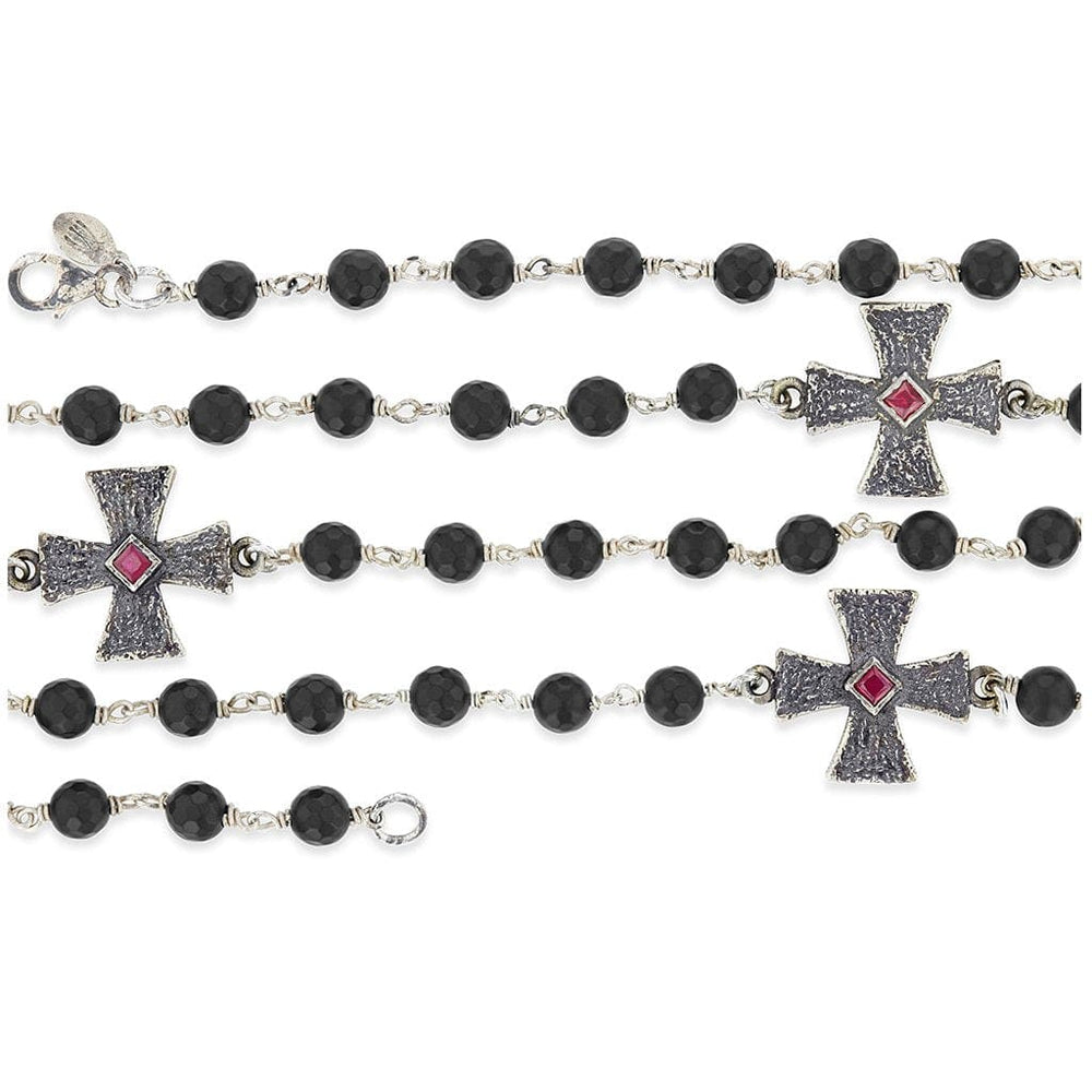 ruby faceted onyx necklace relics of virtue
