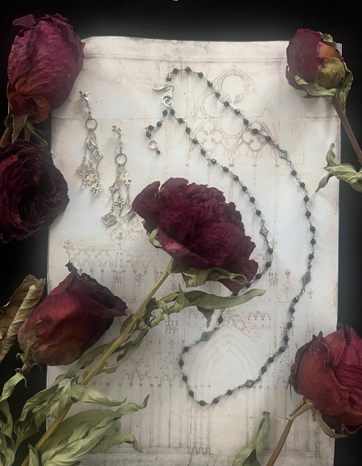 "Dual Harmony" Onyx & Black Diamond Necklace