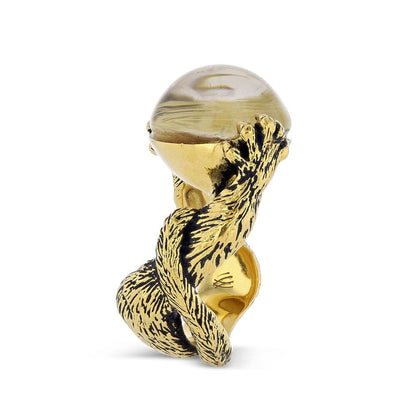 Kitty At Play Ring - 7 / 18KYellow - Ring