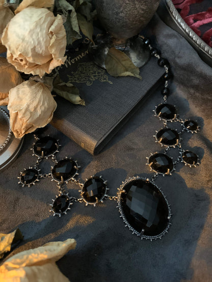 "The Majestic" Faceted Onyx Necklace