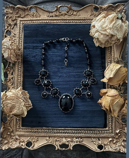 "The Majestic" Faceted Onyx Necklace