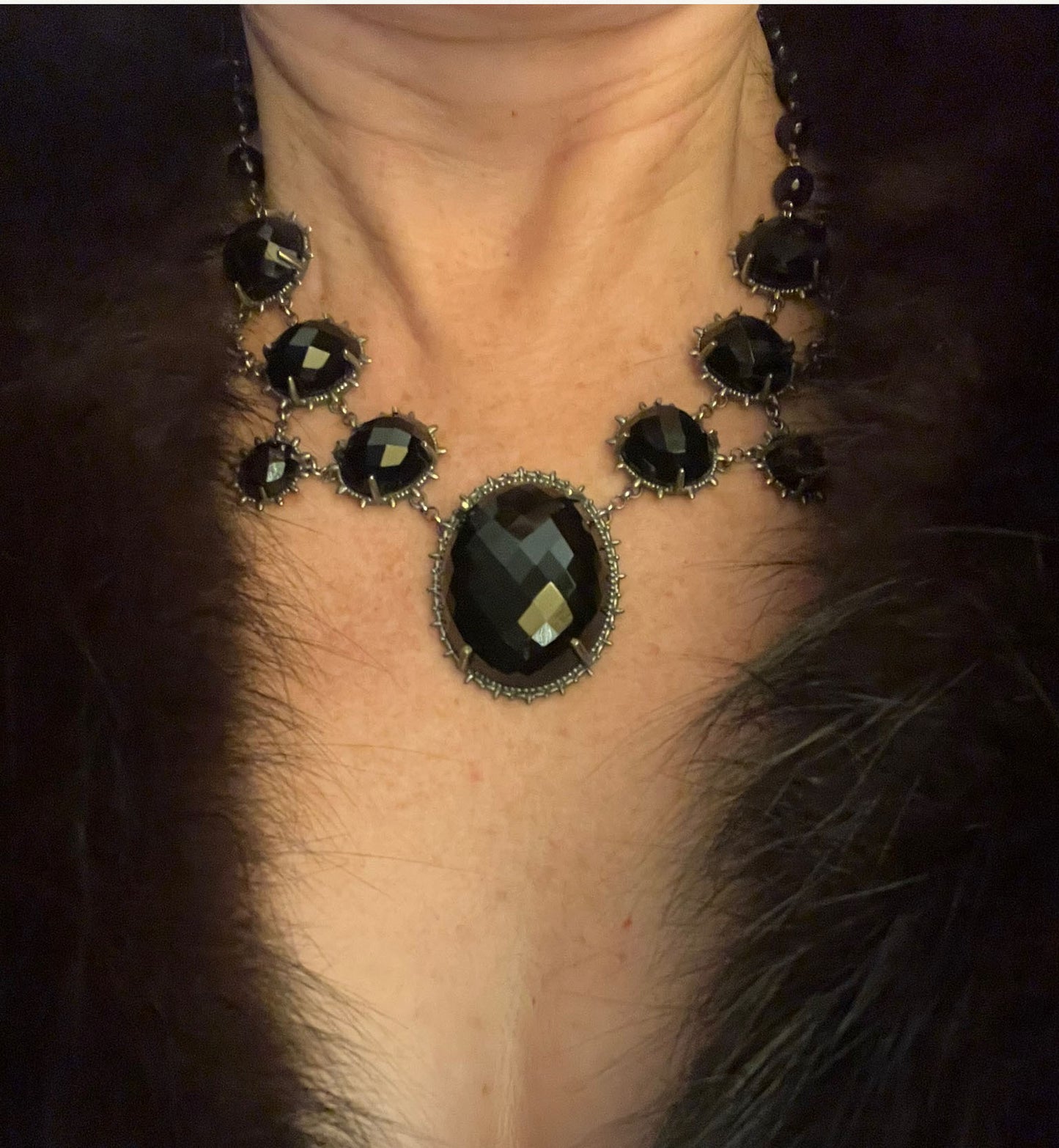 "The Majestic" Faceted Onyx Necklace
