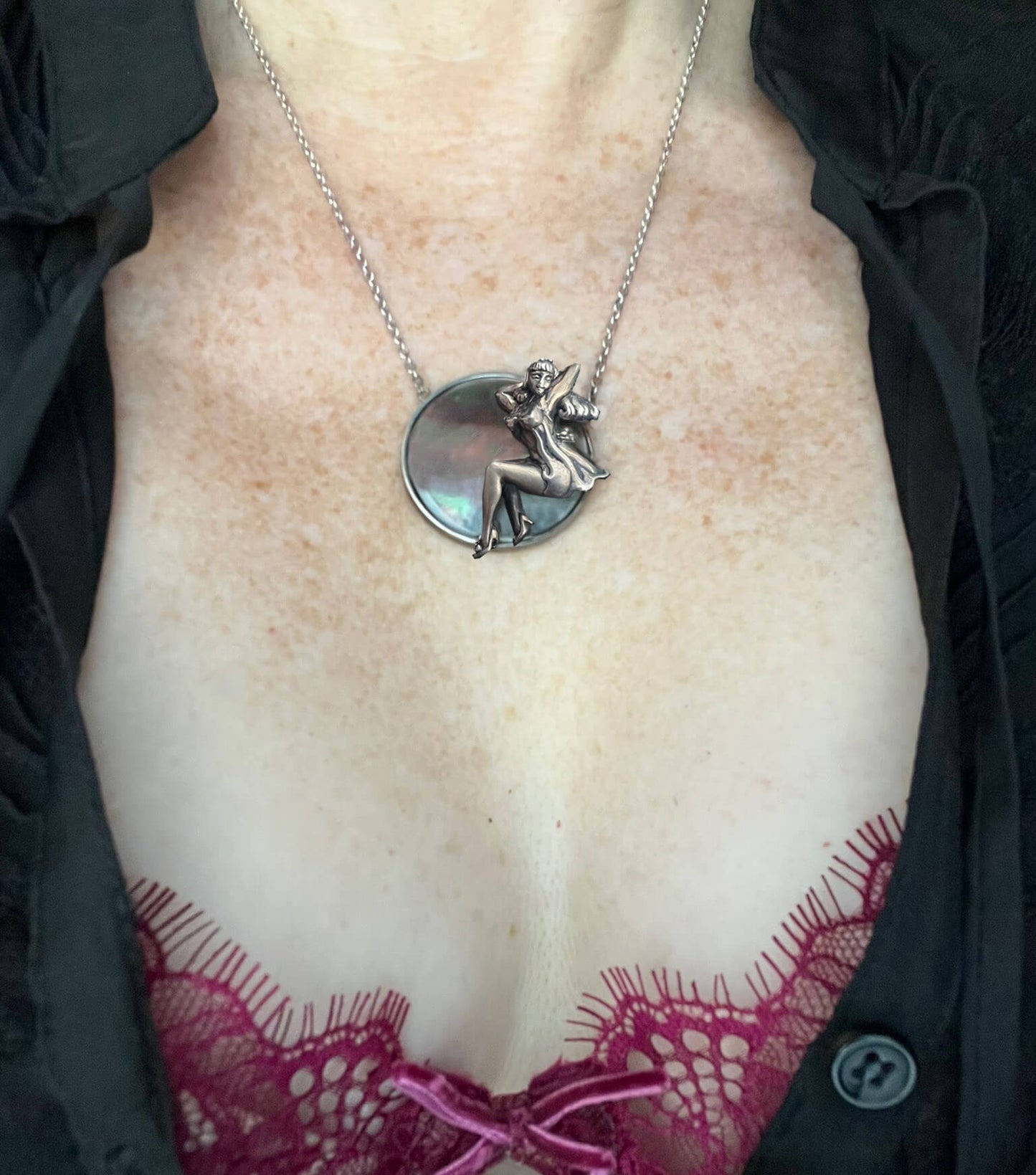 Sitting Pretty (Silver) Pendant Necklace