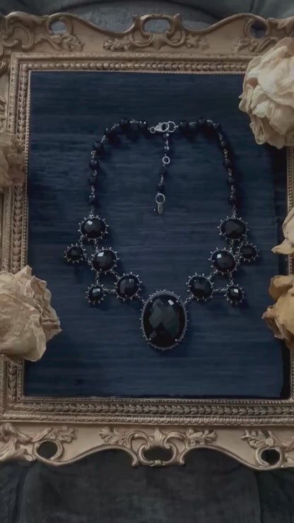 "The Majestic" Faceted Onyx Necklace