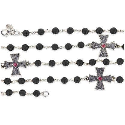 ruby faceted onyx necklace relics of virtue