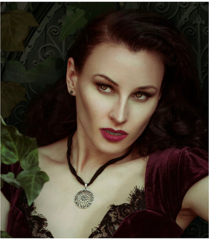 "Gardens Of Adelaide" Black Diamonds Pendant Necklace