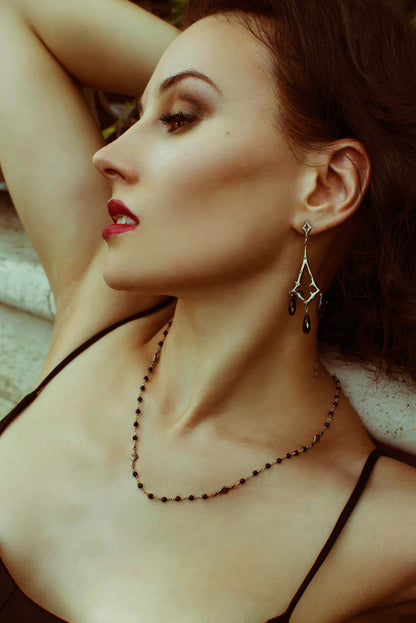 "Dual Harmony" Onyx & Black Diamond Necklace