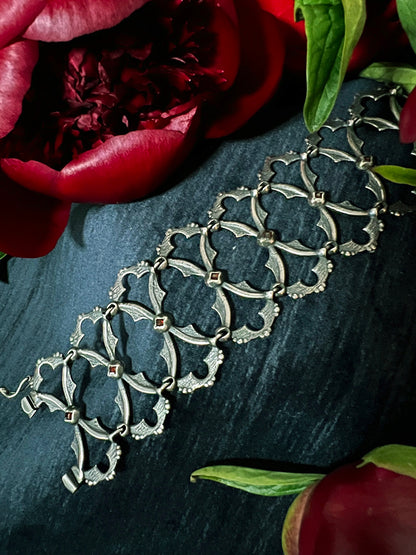 "Windows of the Soul" Garnet Bracelet Cuff